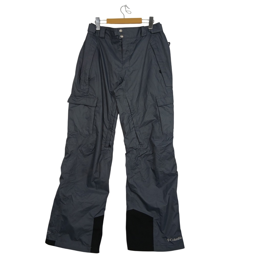 Columbia Omni-Heat Omni-Tech Gray Snow Pants Mens Large Cargo Ski Snowboard